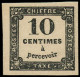 * FRANCE - Taxe - 2, Type I, Très Frais: 10c. Noir - 1859-1959 Mint/hinged