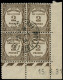 O FRANCE - Taxe - 62, Bloc De 4 Coin Daté 15/6/31: 2f. Sépia  (Spink) - 1859-1959 Used