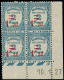 ** FRANCE - Taxe - 64, Bloc De 4 Coin Daté 10/01/1927: 1.20f. S. 2f. Bleu - 1859-1959 Mint/hinged