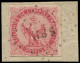 O COLONIES GENERALES - Poste - 6, Oblitération Losange "SPM" Sur Fragment: 80c. Rose - Eagle And Crown