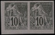 (*) COLONIES GENERALES - Poste - 50, En Paire Non Dentelé: 10c. Noir S. Lilas - Alphee Dubois