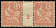 * ALEXANDRIE - Poste - 25a, Paire Millésime "2" (un Ex. Pli De Gomme): 15c. Vermillon - Unused Stamps