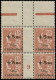 ** ALEXANDRIE - Poste - 83, Bloc De 4 Millésime "9", Dont 1 Exemplaire Sans Point Sur Le "i" (Maury) - Unused Stamps