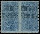 * ALGERIE - Colis Postaux - 7eb, Paire Non Dentelée Entre Vertical: 25c. Bleu - Other & Unclassified