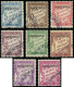 O ANDORRE - Taxe - 1/8, Complet 8 Valeurs - Gebraucht