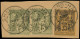O CHINE FRANCAISE - Poste - France N° 82 En Paire + 99, Sur Fgt Obl Shang-Haï 5/01/94 - Used Stamps