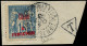 O CHINE FRANCAISE - Taxe - 8, Surcharge Rouge, Sur Fragment, Oblitéré 4/10/03, Signé Scheller: 15c Bleu - Timbres-taxe