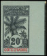 (*) COTE D'IVOIRE - Poste - 26a, Non Dentelé, Bord De Feuille, 20c. Noir S. Bleu-gris - Unused Stamps