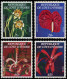 ** COTE D'IVOIRE - Poste - 462A/62D, Complet, 4 Valeurs: Fleurs - Neufs