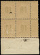 ** GRANDE COMORE - Poste - 28Aa, Bloc De 4 Dont 1 Exemplaire Chiffres Espacés (1 Ex. Tache): 10 Sur 50c. Rose - Unused Stamps