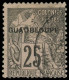 O GUADELOUPE - Poste - 21b, "GUADBLOUPE", Signé Brun: 25c. Noir Sur Rose - Gebraucht