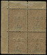 ** GUADELOUPE - Poste - 45f, Bloc De 4 Type I, 1 Exemplaire "D" Souligné (Maury) - Unused Stamps