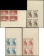 Delcampe - ** GUYANE - Poste - 201/17, 17 Blocs De 4 Non Dentelés, Cdf: Aspect De La Guyane (Maury) - Unused Stamps