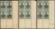 Delcampe - ** INDE FRANCAISE - Poste - Ensemble De 17 Blocs De 4 Coins Datés Dont Multiples, 1936/52 - Other & Unclassified