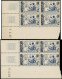 Delcampe - ** INDE FRANCAISE - Poste - Ensemble De 17 Blocs De 4 Coins Datés Dont Multiples, 1936/52 - Autres & Non Classés