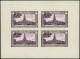 * LAOS - Blocs Feuillets - (27), Feuillet De 4 Non Dentelé (postes 7): 1p. Violet - Laos