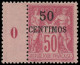 ** MAROC - Poste - 6A, Avec Millésime "0", Signé Calves: 50c. Sur 50 Rose - Unused Stamps