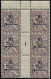 ** MAROC - Poste - 46, Bloc De 6 Millésime "1", Gomme Coloniale: 30c. S. 30c. Violet-brun - Unused Stamps