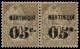 * MARTINIQUE - Poste - 12Aa, Paire Dont 1 Exemplaire "5" Penché: 05c. S. 30c. Brun - Ungebraucht