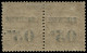 * MARTINIQUE - Poste - 12Aa, Paire Dont 1 Exemplaire "5" Penché: 05c. S. 30c. Brun - Unused Stamps