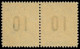 ** MARTINIQUE - Poste - 81A, Paire Chiffres Espacés Tenant à Normal: 10 Sur 5f. Lilas Sur Gris - Unused Stamps