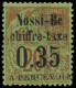 (*) NOSSI-BE - Taxe - 5, Type II, Signé + Certificat Brun: 35c. Sur 20c. Brique Sur Vert - Unused Stamps