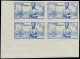 ** NOUVELLE-CALEDONIE - Poste - 192a, Bloc De 4 Non Dentelé, Cdf: 2f50 + 1f. Bleu - Neufs