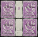 ** PORT-SAID - Poste - 87, Bloc De 4 Millésime "8" Et 1 Exemplaire Sans Le Point Sur "i" D'amortissement Et 1 Exemplaire - Unused Stamps