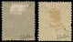 * SAINT PIERRE & MIQUELON - Poste - 30 + 30a, Normal + Renversé, Signé Scheller: 1f. Olive - Unused Stamps