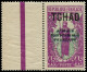 ** TCHAD - Poste - 30a, Surcharge "AEF" Doublée Noire + Bleue, Signé Calves, Bdf: 45c. Violet - Neufs