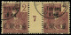 O TCHONG-K'ING - Poste - 49, Paire Millésime "7": 2c. Lilas-brun S. Paille - Used Stamps