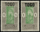 * TOGO - Poste - 101, Surcharge Maigre (+ Normal): 1c. Gris Et Vert-jaune - Neufs