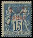 * ZANZIBAR - Poste - 3c, Erreur "annas" Avec Un "s", Signé: 1.1/2a. S. 15c. Bleu - Unused Stamps
