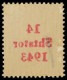 ** ALBANIE - Poste - 293, Surcharge Renversée + Recto-verso: 10q. Brun (Michel 5K) - Albanie