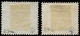 O ALLEMAGNE EMPIRE - Poste - 43/43a, Signé Brun: 2m. Violet Et Lilas Rose - Used Stamps