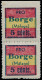 ** ESPAGNE GUERRE CIVILE NATION - Poste - Borge Ed. 4/5, Paire Verticale Des 2 Types ("M" Différent) - Spanish Civil War Labels