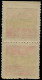 ** ESPAGNE GUERRE CIVILE NATION - Poste - Borge Ed. 4/5, Paire Verticale Des 2 Types ("M" Différent) - Spanish Civil War Labels