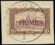 O ITALIE OCC.FIUME - Poste - 21, Sur Fragment - Yugoslavian Occ.: Fiume