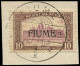 O ITALIE OCC.FIUME - Poste - 21, Sur Fragment - Occ. Yougoslave: Fiume