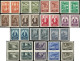 ** TURQUIE - Poste - 1144/59, 16 Paires Non Dentelées, Complet: Série Courante 1952 - Unused Stamps