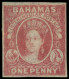 * BAHAMAS - Poste - 1, Papier Mince, Très Frais: 1p. Carmin (SG 2: 65£) - Bahamas (1973-...)