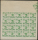 (*) ETATS UNIS - Locaux - American Letter C° 1844, 5c. Aigle, Feuillet D'essai En Vert De 20 Timbres Avec Variété D'impr - Other & Unclassified