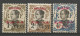 MONG-TZEU N° 51 / 58 / 53 Gom Coloniale  NEUF* TRACE DE CHARNIERE  / Hinge / MH - Unused Stamps