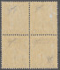 RSI - 1944 SAGGI POSTA AEREA QUARTINA 1 LIRA VIOLETTO CON SOVRASTAMPA FASCIO NERO (EURO 2.600) - Mint/hinged