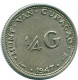 1/4 GULDEN 1947 CURACAO Netherlands SILVER Colonial Coin #NL10833.4.U.A - Curaçao