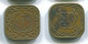 5 CENTS 1966 SURINAME NÉERLANDAIS NETHERLANDS Nickel-Brass Colonial Pièce #S12823.F.A - Surinam 1975 - ...