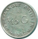 1/10 GULDEN 1957 ANTILLAS NEERLANDESAS PLATA Colonial Moneda #NL12136.3.E.A - Antilles Néerlandaises