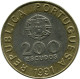 200 ESCUDOS 1991 PORTUGAL Coin BIMETALLIC #AR124.U.A - Portugal