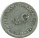 1/4 GULDEN 1944 CURACAO NEERLANDÉS NETHERLANDS PLATA Colonial #NL10596.4.E.A - Curacao