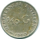 1/10 GULDEN 1960 ANTILLAS NEERLANDESAS PLATA Colonial Moneda #NL12281.3.E.A - Antilles Néerlandaises